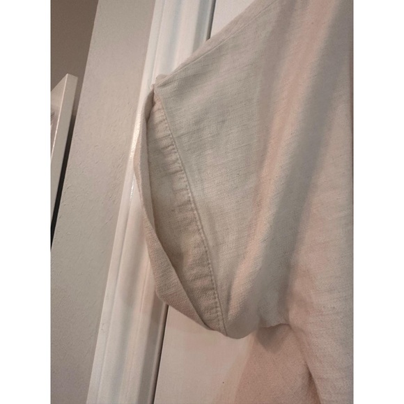 Liz Claiborne Top Womens Natural Beige Relaxed Fit Gathered Hem Minimalist XXL - Picture 5 of 7